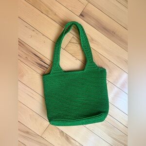The Sak Hand Crocheted Kelly Green Handbag NWT